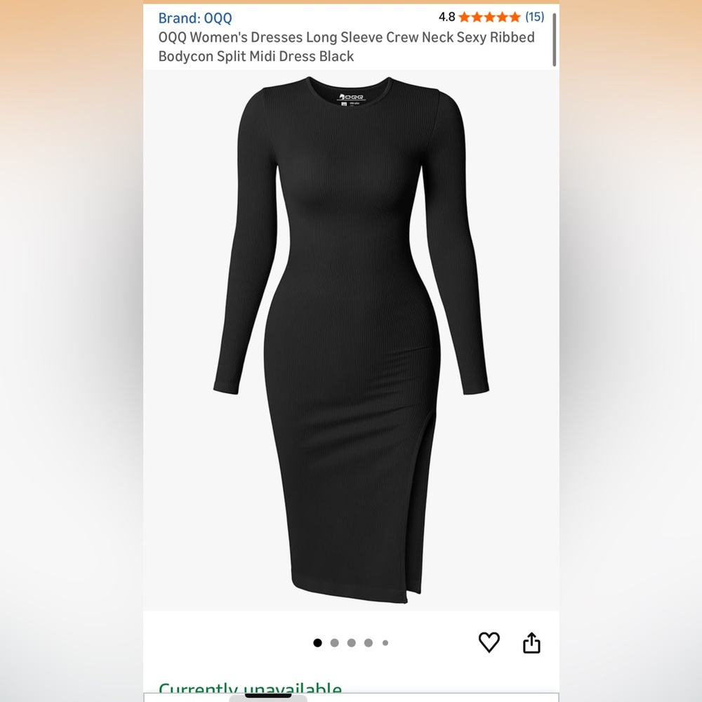 QQQ Black Long Sleeve Dress